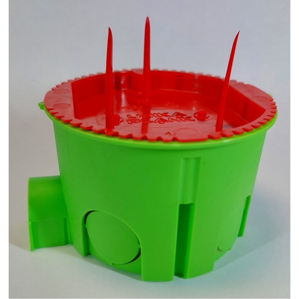 Коробка монтажная PLANK для кирпича и бетона с крышкой 65х45 (подрозетник) наборная MB001